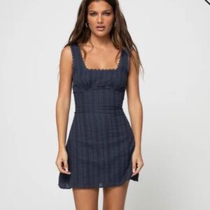 Princess Polly - DASHA MINI DRESS, NAVY - Size 8 TALL